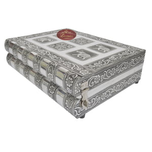 Premium Jewellery Box Box 4 Tray & 1 Roll - Antique Look Purple Velvet